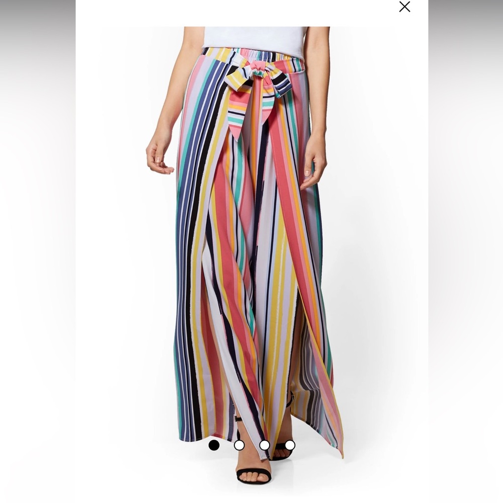 Colorful Striped Palazzo Pants